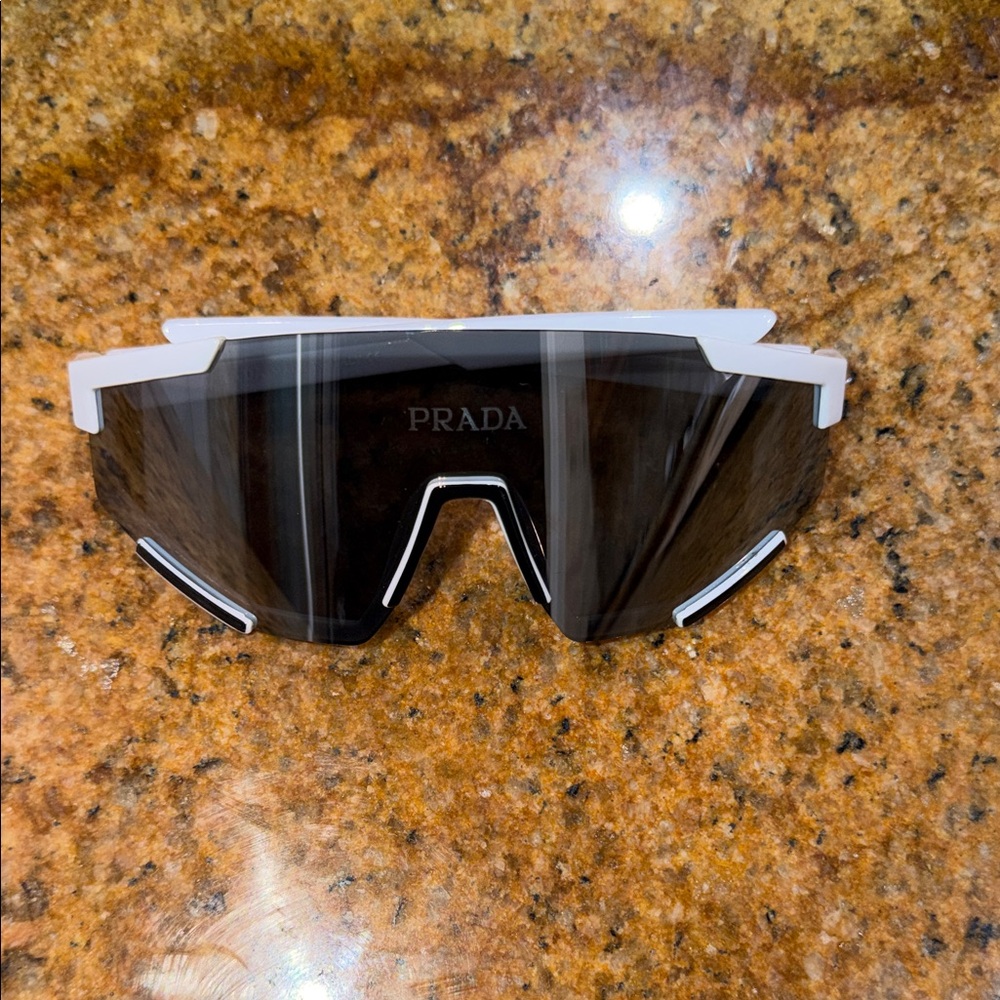 Prada Black and White Sporty Sunglasses